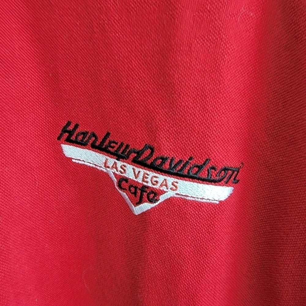 Harley Davidson Cafe Collared Polo Shirt Size L - Picture 3 of 4
